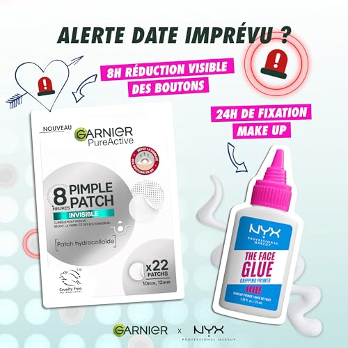 Base de teint fixatrice NYX et patchs Garnier Pure Active haute tenue - 2