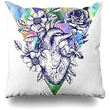 Lihaky Funda de Almohada Cuadrada para Belleza floreciente C