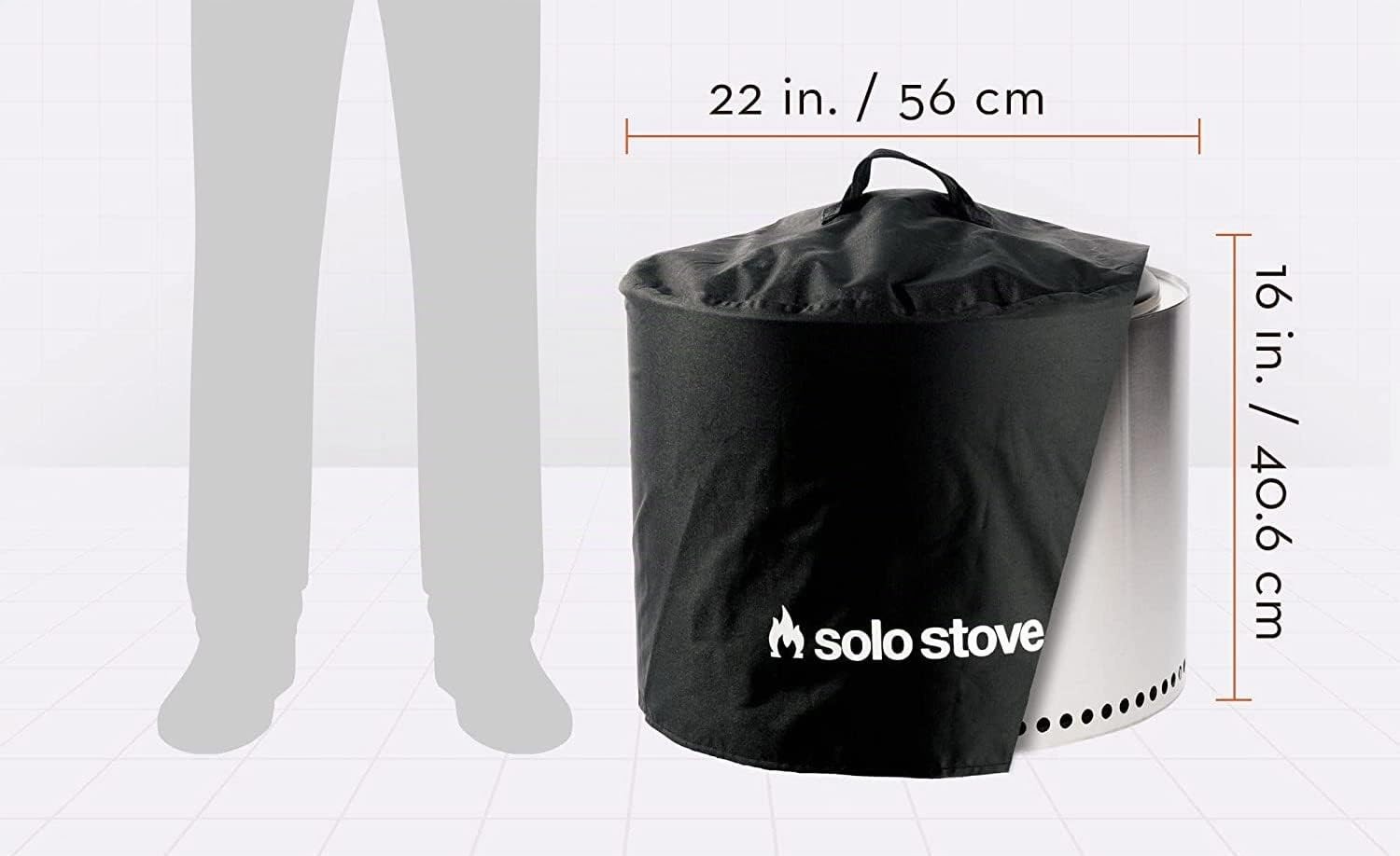Solo Stove Schutzhabdeckung für Feuerschale Bonfire | Zubehör für Outdoor Feuerstelle Rund, Winterfest, Wasserdicht, Abdeckung bei Regen, PVC-beschichtetes Polyester, Verstärktes Dach, Schwarz