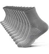 Compression Running Ankle Socks for Men and Women (6 Pairs), Quarter Athletic Socks for Running, ...