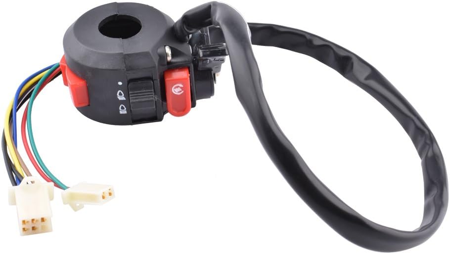 LAXEEM 3 Function Left Handlebar Switch with Choke Lever for 90cc 110cc 125cc ATV Quad