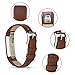 AK Bands Compatible with Fitbit Alta/Alta HR, Adjustable Comfortable Leather Wristbands Compatible for Fitbit Alta HR 2017/Fitbit Alta (Coffee Brown)