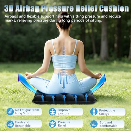 Anshanwm SondlorTravel Cushion Airplane Seat,Portable Air Cushion for Travel, Airplane Long Flights, Office, Car & Wheelchair — view 2