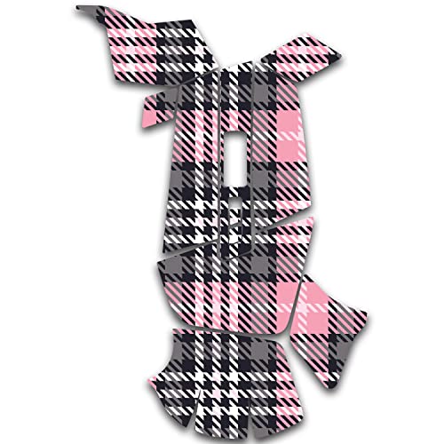 MightySkins Skin Compatible with Logitech G502 X Plus - Pink Plaid | Protective, Durable, and Unique Vinyl Decal wrap Cover | Easy to Apply, Remove, and Change Styles | Made in The USA