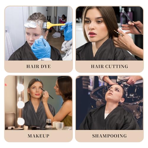 image for YELEGAI Barber Gown Robes Cape for Hair Cutting Dye Make Up Hairdressi