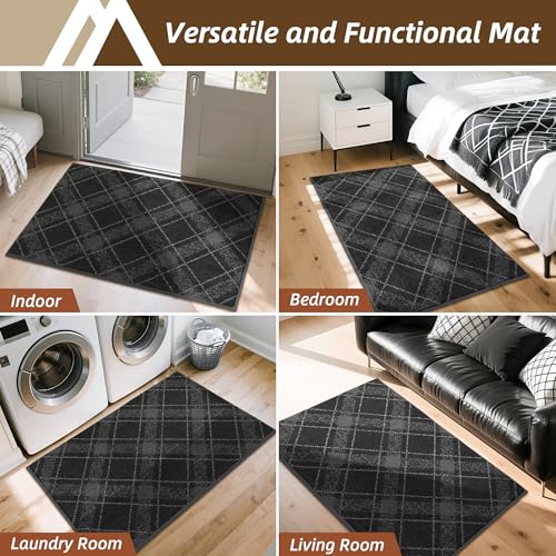 COSY HOMEER Indoor Door Mat, 20"x32" Absorbent Non-Slip Entry Rug, Low-Profile Washable Doormat for Entryway, Front Door, Pet-Friendly Entrance Mat (Grey) by COSY HOMEER - Image 8