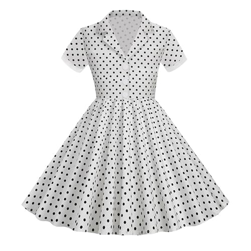 Toddler Kids Girl Polka Dot Vintage Summer Dress Vintage Retro Casual Skator Baby 50's Audrey Girls Dress Summer Dresses