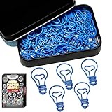 Daxtril Cute Paper Clips, 50PCS Light Bulb Paper Clips Animal Bookmarks Clips, Assorted Colors, Fun Office Gifts for Women Men Coworkers Teachers Students Girls Boys, Valentine Gifts