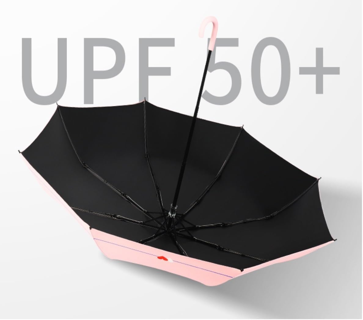 Portable Umbrella for Travel Umbrella Small Hook Three-Fold Umbrella Black Glue Sunscreen Anti-Folding Umbrella Women Sun Umbrella Umbrella Outdoor(G)