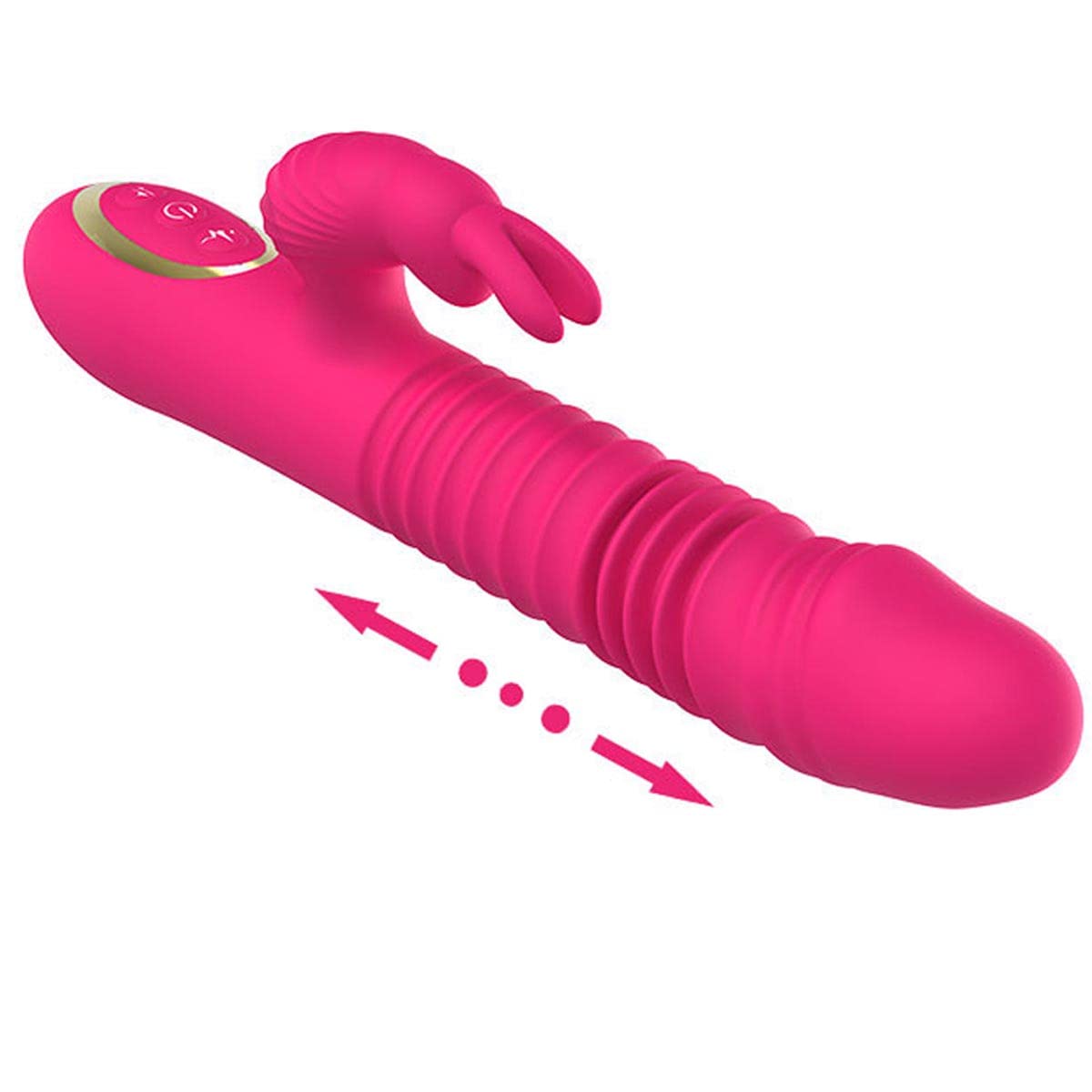 AAKOMA Vibratore a Spinta, Vibratore Clitorideo Punto G Impermeabile e Ricaricabile Vibratore Dildo in Silicone Realistico con 10 Modalità di Vibrazione di Frequenza, Giocattoli Sessuali Donne Rosso