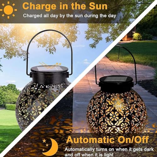 Linternas solares para exterior impermeables: iluminación decorativa para jardín 5