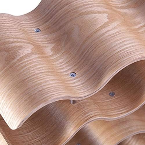 Soporte para botellas de vino 4 niveles de madera miniatura 5