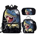 Hauptmaterial: Polyester fhdc Rucksäcke 3D Animal Print Schultaschen Dinosaurier Schulter Rucksäcke Für Jugendliche Jungen Schultaschen Casual   Hx068Z58-Gk