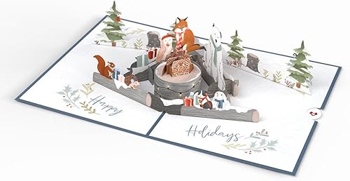 Miniatura 3 de Lovepop Happy Holidays - Tarjeta desplegable de 5 x 7 pulgadas, tarjeta de Navidad, tarjeta de Navidad individual con sobre, tarjetas de invierno