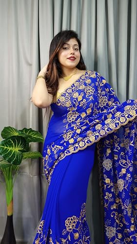 Generic stone work silk saree – image 3