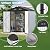 ZEXGONEST 6 x 4 FT Outdoor Storage Shed, Waterproof Metal Garden Tool Shed with Gable Sloped Roof, Lockable Door & Air Vents for Backyard Patio Lawn, White