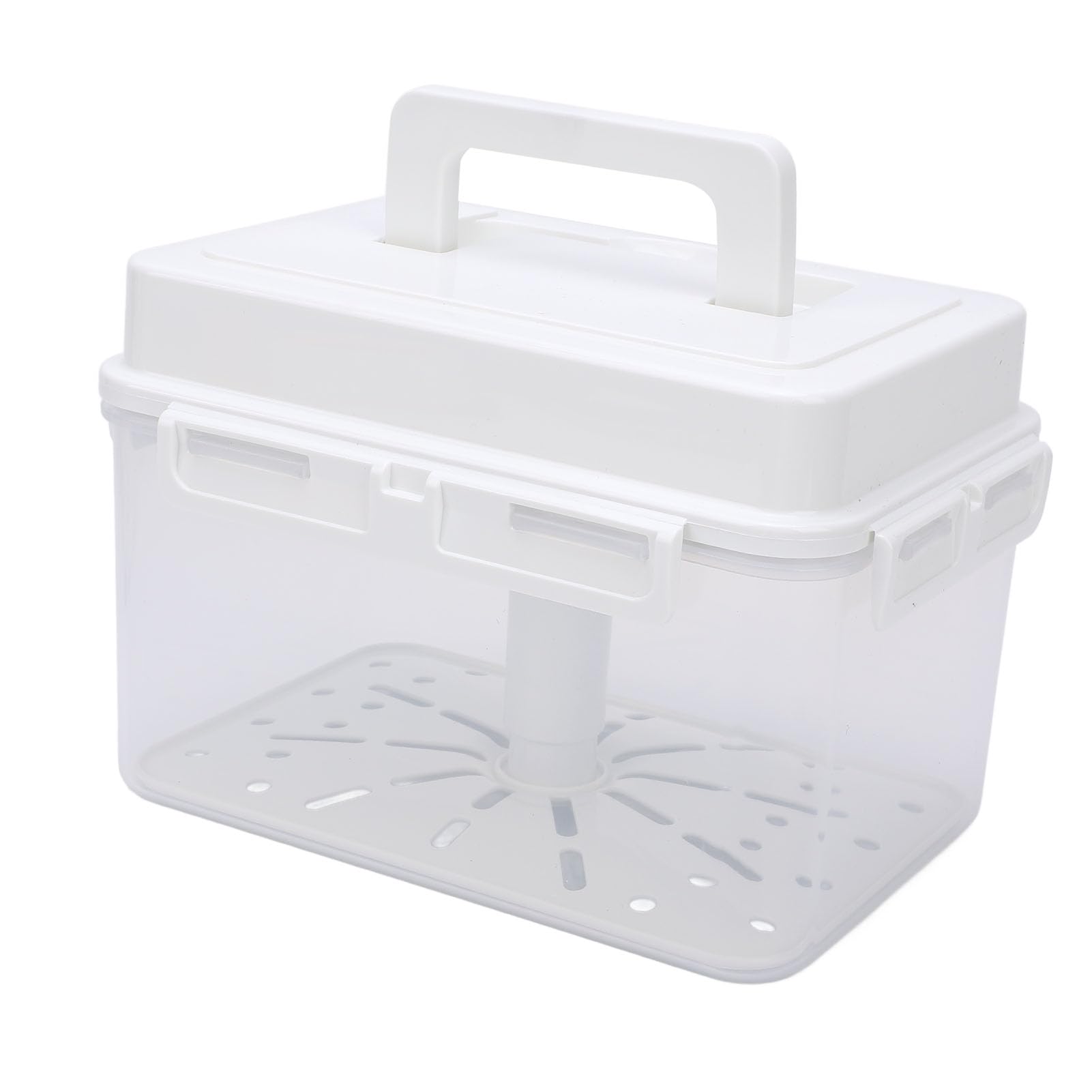 Kimchi Sauerkraut Container with Lid and Handle, Kimchi Fermentation Jar Large Capacity Pickle Jar Container Good Sealing Rectangular Kimchi Pickle Fermentation Box (5L)