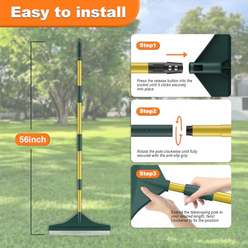 Rastrillo para Césped Artificial con Mango Telescópico de Acero miniatura 5
