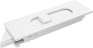 Brixwell Silver Line Snap-in Tilt Latch 85 Series Left Hand, White Finish, Plastic Material, 2-3/8" Length, 11/16" Width, 7/16" Thickness for Tilt Window Repair and Replacement-Pack of 2