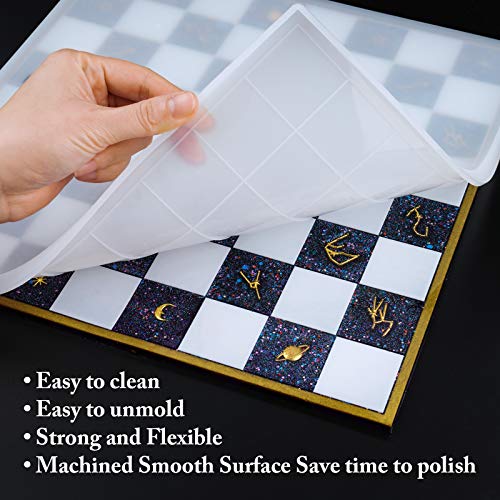 NiArt Chess Board Mold for Resin Casting 12.4" Silicone Epoxy DIY Tray by NiArt - Image 3