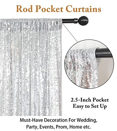 ShinyBeauty-2FTx7FT-Silver Fondali paillettes