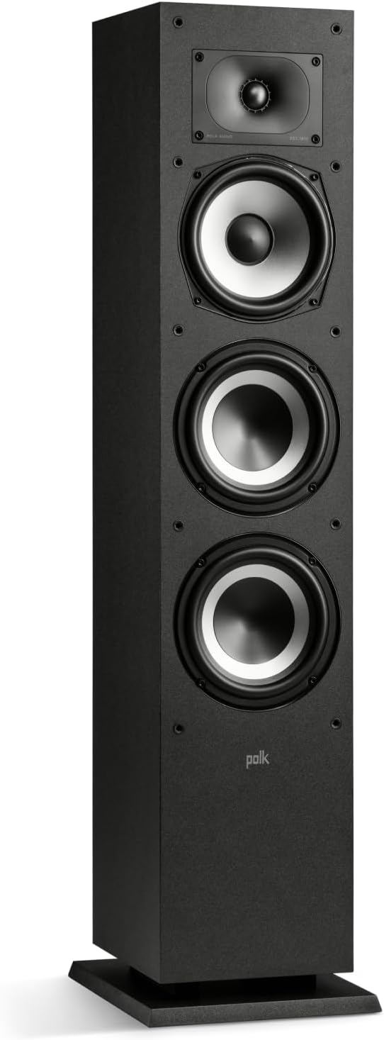 Polk Audio Polk Monitor MXT60 Compact Tower Speaker, HiFi and Home Cinema Speaker, Hi-Res Certified, Dolby Atmos and DTS:X Compatible (1 piece)