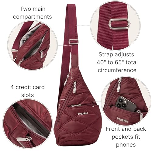 Image of Baggallini Mini Sling - 12x7 Sling Crossbody Bag Backpack with Adjustable Shoulder Strap