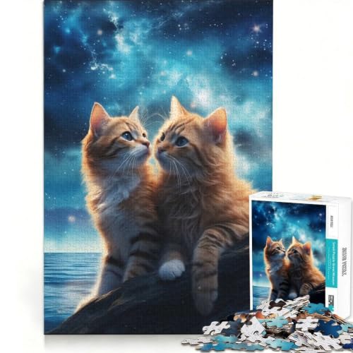 Rompecabezas de 1000 Piezas para Adolescentes Gato del Titanic Juegos educativos Entrena tu Cerebro y Tus Manos colección de Artistas Bellas Artes 38x26cm