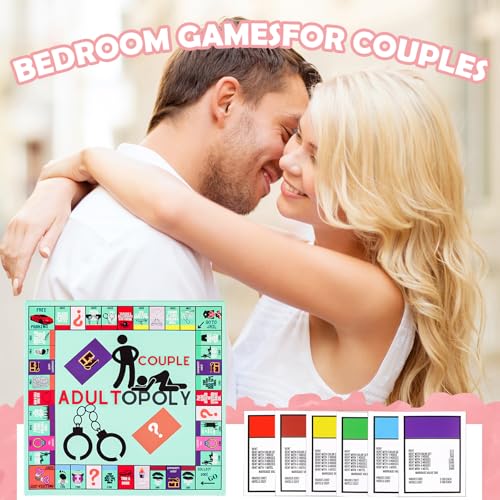 Couple Games for Adults Adultopoly Board Game Board Games for Couples Adultopoly Board Game Night for Couples Couple Board Game Board Game Props to Heat Up the Feelings - Image 4