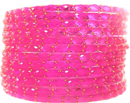 Image of JPS Plain and Glossy Finished Raindrop Glass Bangles Set for Women & Girls | Traditional Ethnic Chudi for Wedding, Party & Regular- Set of 12 Pcs of One Colour | Wedding Special