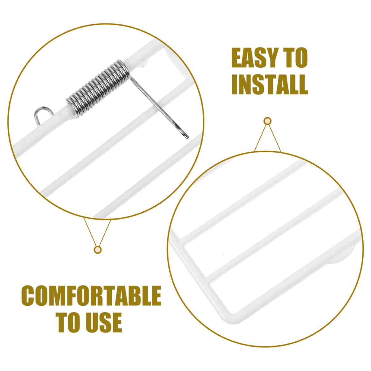 Gatuida 5 Unitá Porta per Gabbia Uccelli Bianco in Plastico con Molla, Design Ergonomico Facile da Installare, Accessori per Uccelli per Gabbie Piccole