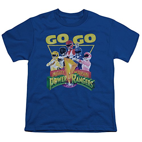 T-shirt Power Rangers garçon bleu idéal pour la cour de récréation en taille M