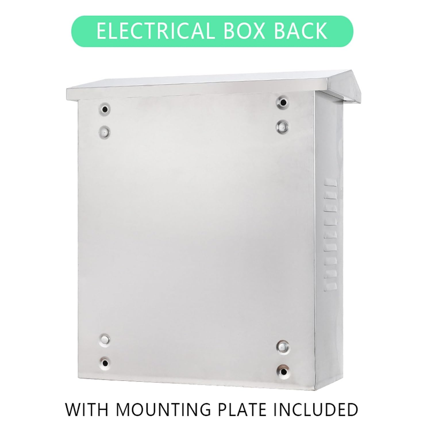 Stainless Steel Electrical Enclosure Box 16'' x 12'' x 6.8'' Outdoor Electrical Box, Weatherproof & Anti-Corrosion, with Mounting Plate for Electronics and Electrical Equipment (16"x12"x6.8")