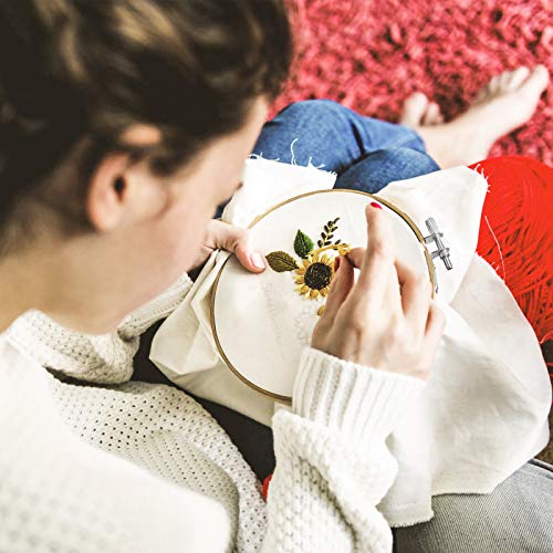 36 Pieces 3 Inch Embroidery Hoop Set Wooden Round Bamboo Circle Cross Stitch Frame Hoop Ring For Embroidery，Cross Stitch And Art Craft Handy Sewing And Home Ornaments (36) #TOP4