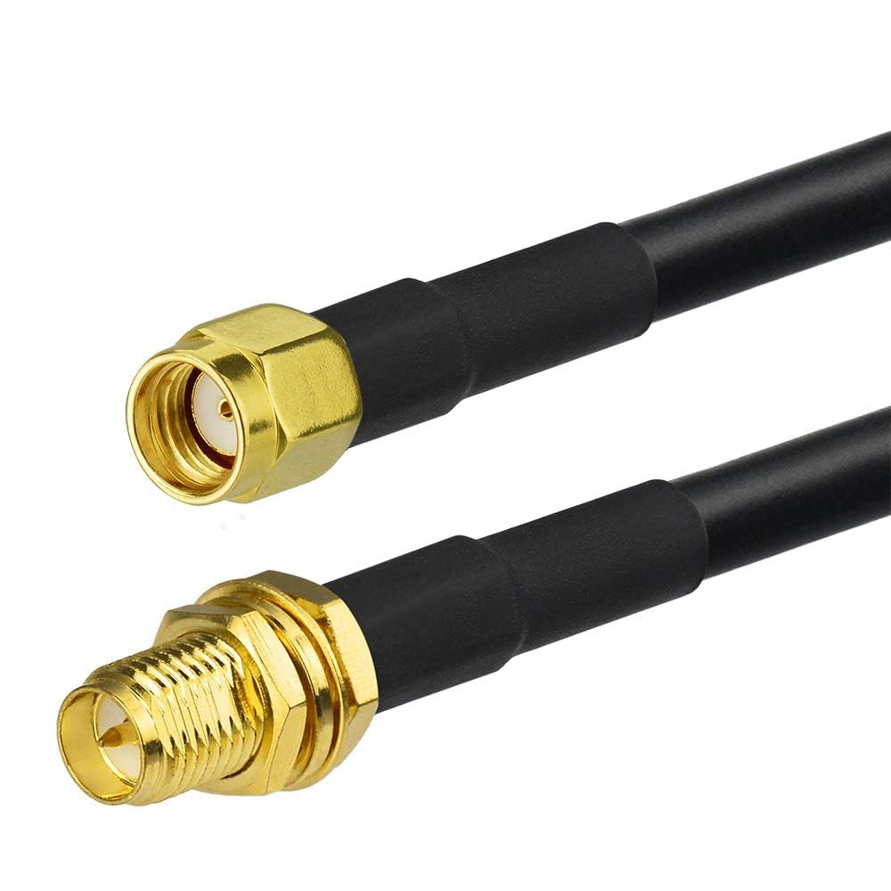 Bingfu Cavo RP-SMA Prolunga Antenna WiFi 1m Cavo ALSR240 Bassa Perdita RP-SMA Maschio a Femmina per Scheda di Rete Wireless Mini PCI Express PCIE Telecamera Gateway Router WiFi, Confezione da 2