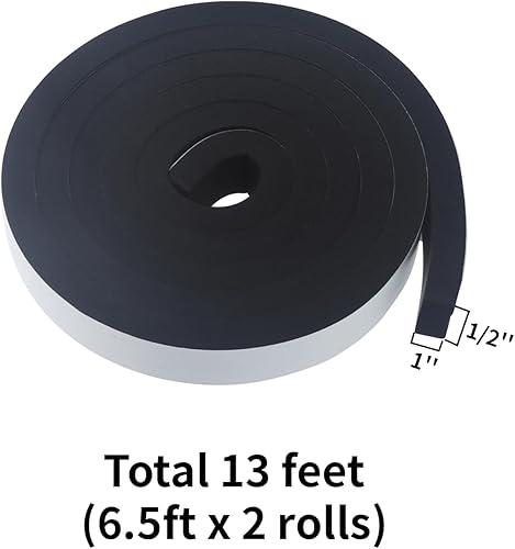 Miniatura 2 de Cinta de espuma de alta densidad, tira de sellado impermeable, tiras CR de neopreno, adhesivo de una sola cara, sello EVA (34 pulgadas x 516