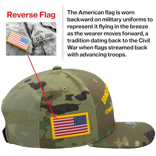 Image of Iraq Afghanistan Veteran Hat for Men Official Licensed US Army Military Combat Veterans Adjustable Cap
