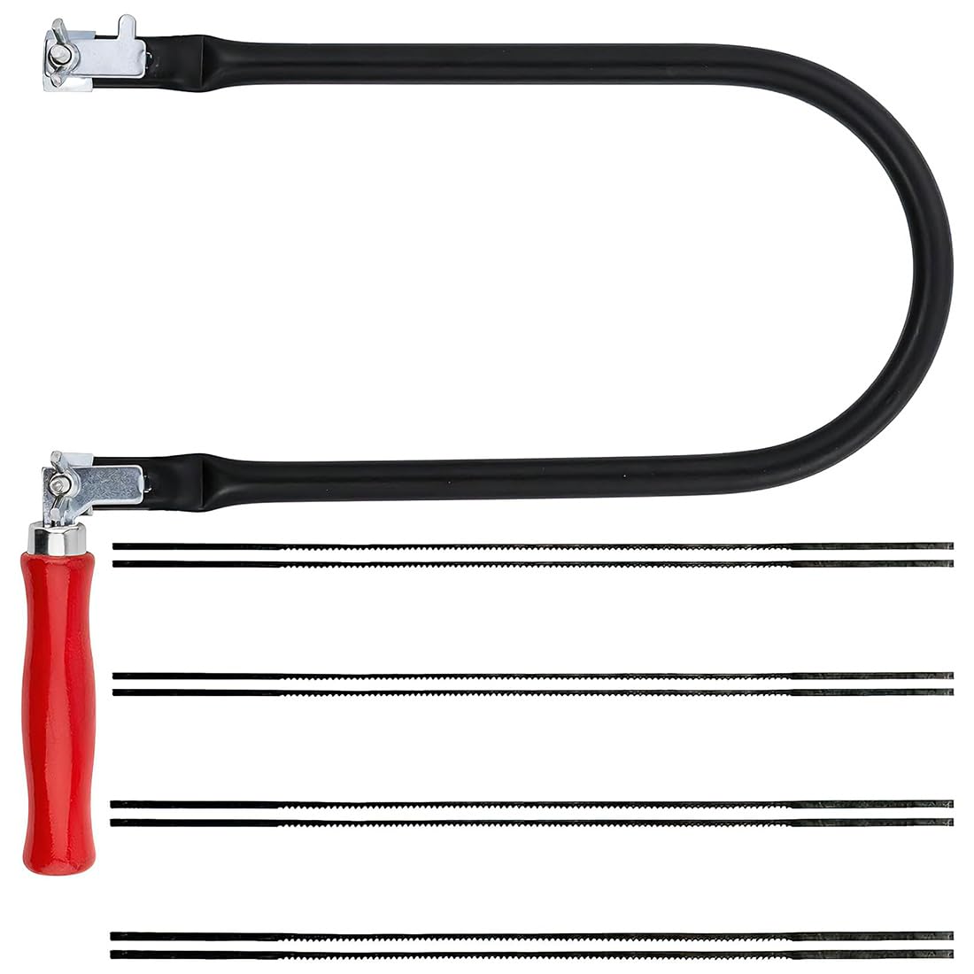 Traforo a U da 5 Pollici Set, 8 lame Incluse, Per Metallo e legno,Seghe Sottili per la lavorazione del legno, Utilizzate per Tagli Curvi