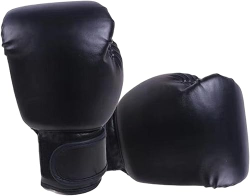 B Baosity Guantes de boxeo para niños y adultos, guantes de entrenamiento de boxeo, guantes de malla transpirable, guantes de kickboxing, color negro