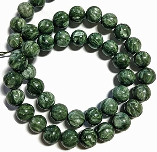 Seraphinite naturelle 4mm LKBEADS fil de perles rondes lisses pour bijoux d'exception