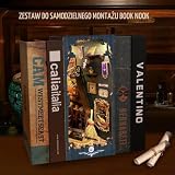 STRUCWOOD DIY Magiczna książka zakątek zestaw miniaturowy dom mały dom regał dekoracja 3D drewniane puzzle domek dla lalek dla dorosłych - Magic Potion House (SQ-04)