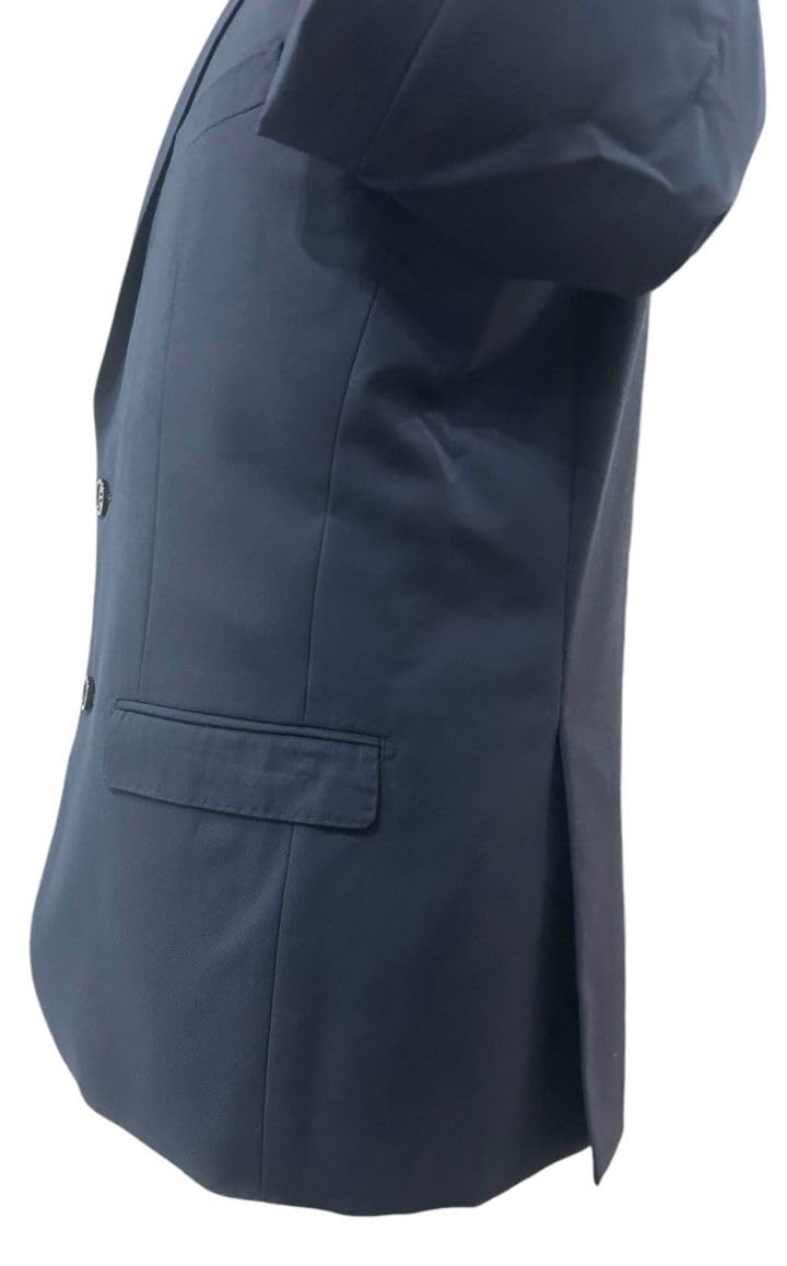 Generico Abito Uomo Sartoriale Slim Fit, Fresco Lana Tasmania 150s Extrafine, Giacca 2 Bottoni, Pantalone Stile Slim, Made in Italy, Blu Scuro, Grigio Scuro, Bluette, Blu Gessato, Primavera Estate