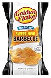 Golden Flake Sweet Heat BBQ Thin and Crispy Potato Chips 4.625 Ounce 4 Pack