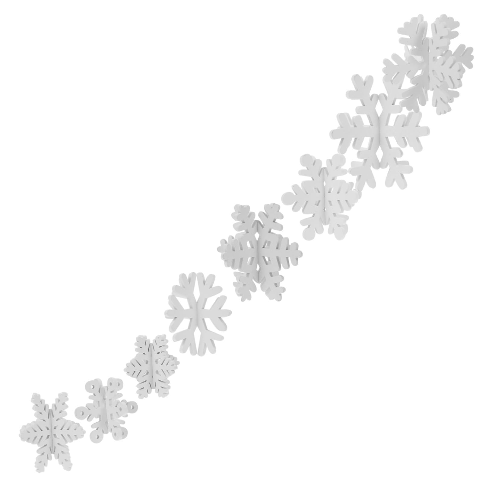 Flocons de bois blanc décorations hivernales pour créer une table de Noël rustique