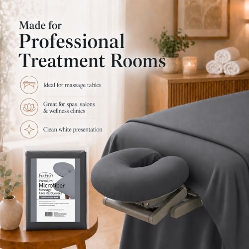 Fundas de microfibra para spa y centros de fisioterapia ForPro gris transpirable 7