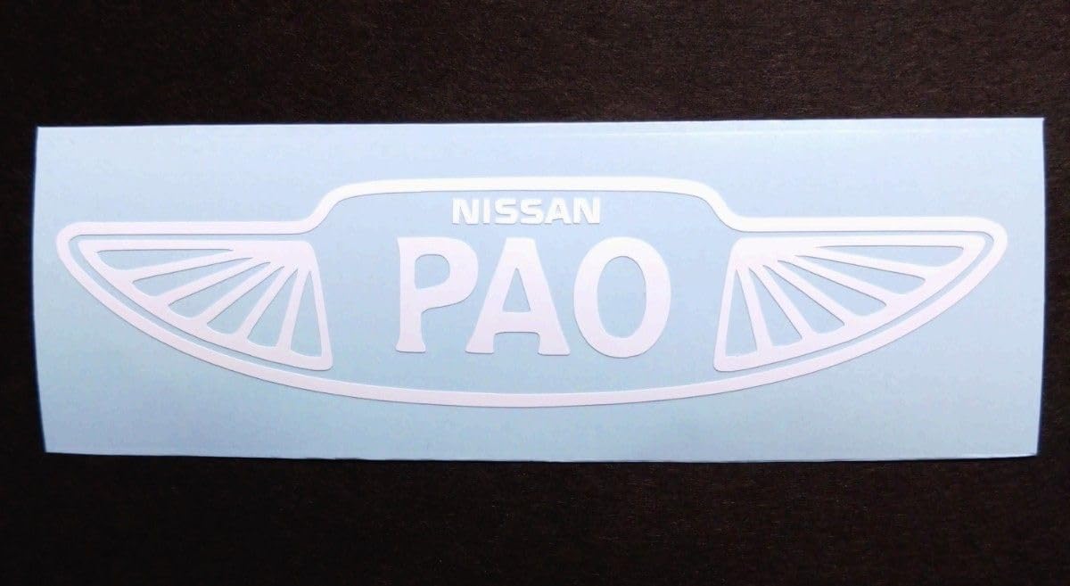 Amazon.co.jp: 日産PAO エンブレム カッティングステッカー白 : 車＆バイク