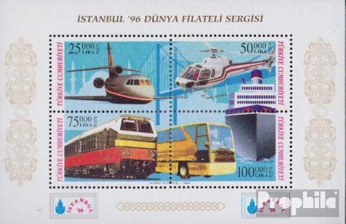 Prophila Collection Turchia Block 32A (Completa Edizione) 1996 Istanbul 96 (Francobolli per i Collezionisti) ferrovia / funicolare