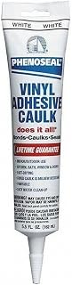 Phenoseal White Vinyl Adhesive Caulk 5.5 oz.