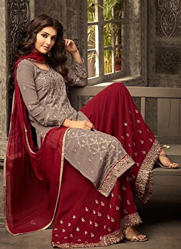 Ziya Indian Pakistani Dresses for Women Palazzo Style Embroidered Salwar Kameez Suit 470014