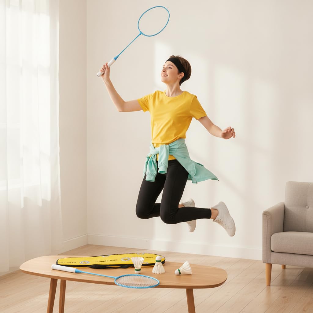 Raquette en Alliage Métallique avec Revêtement Antidérapant pour Jeux Loisir et Séances Renforcement Musculaire Adaptée aux Utilisateurs Débutants